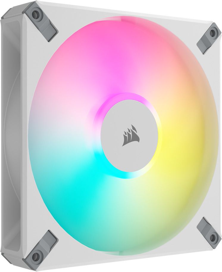 CORSAIR AF ELITE Series AF140 RGB ELITE WHITE 140mm Fluid Dynamic RGB Fan with AirGuide Single Pack